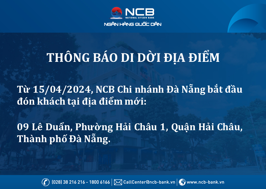 RELOCATION OF NCB DANANG BRANCH