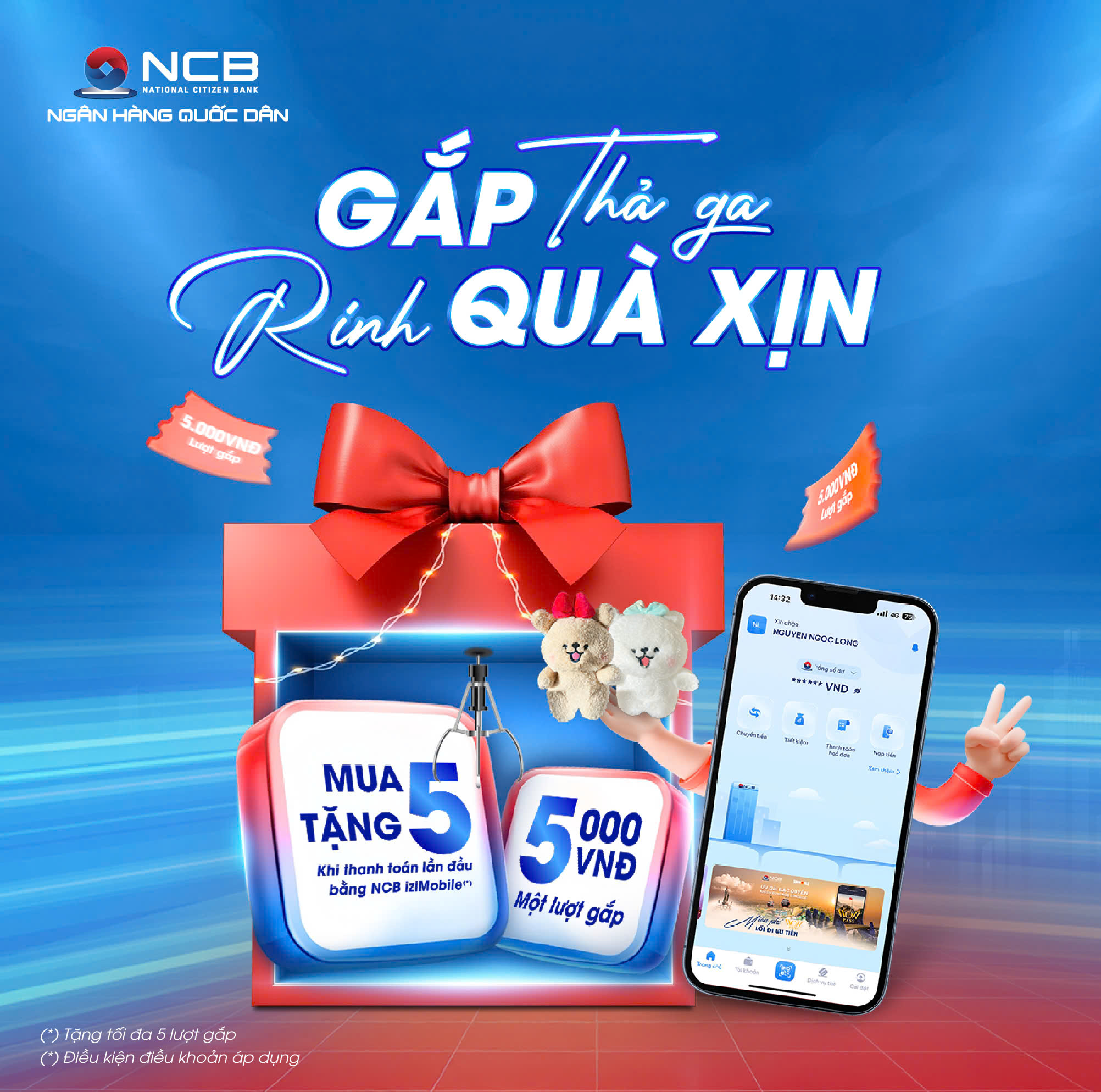 Gắp Gấu Cực Vui – Rinh Quà Cực Đã cùng NCB 