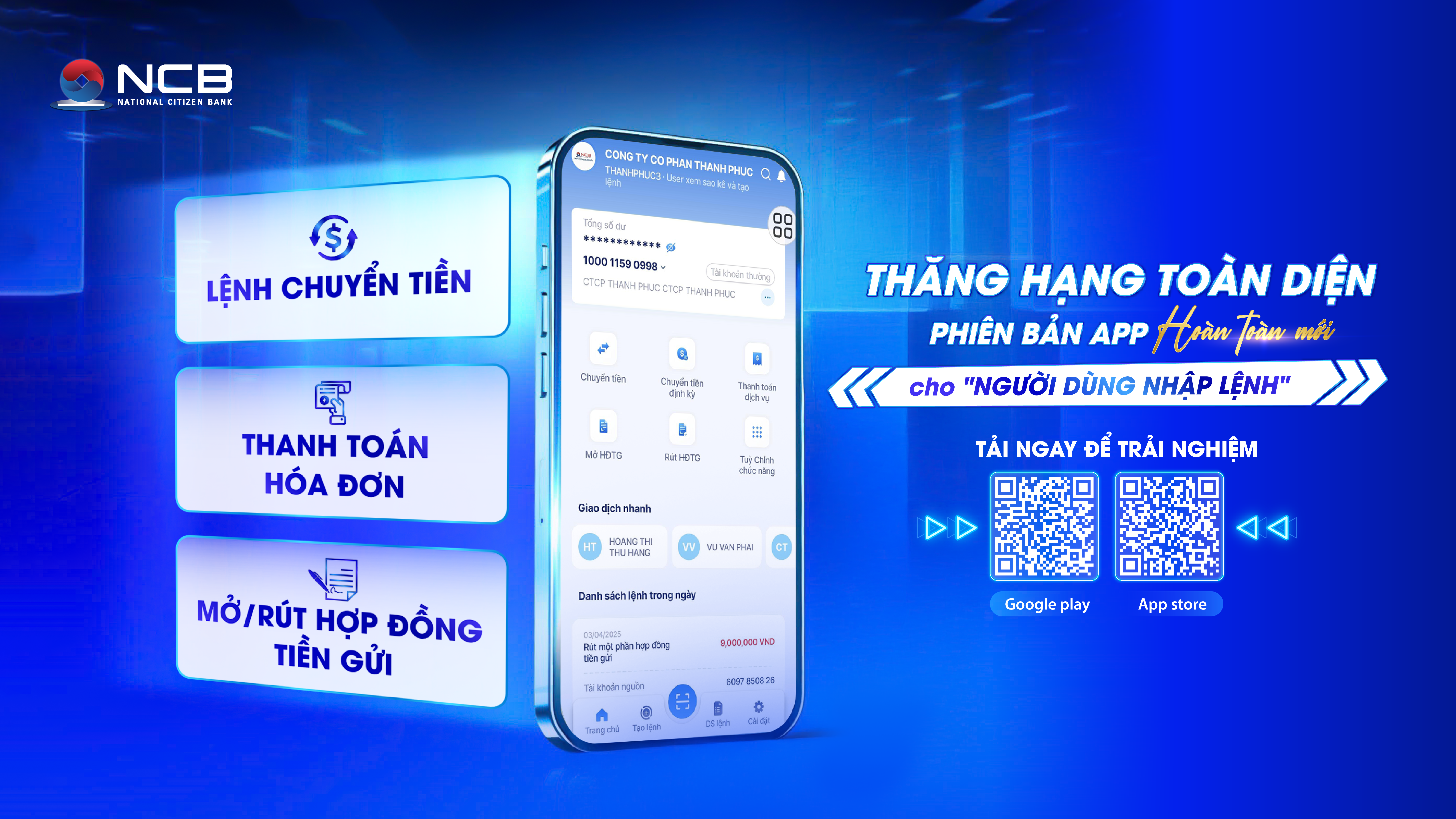 NCB nâng cấp iziMobiz - Giải pháp quản trị tài chính linh hoạt cho khách hàng doanh nghiệp