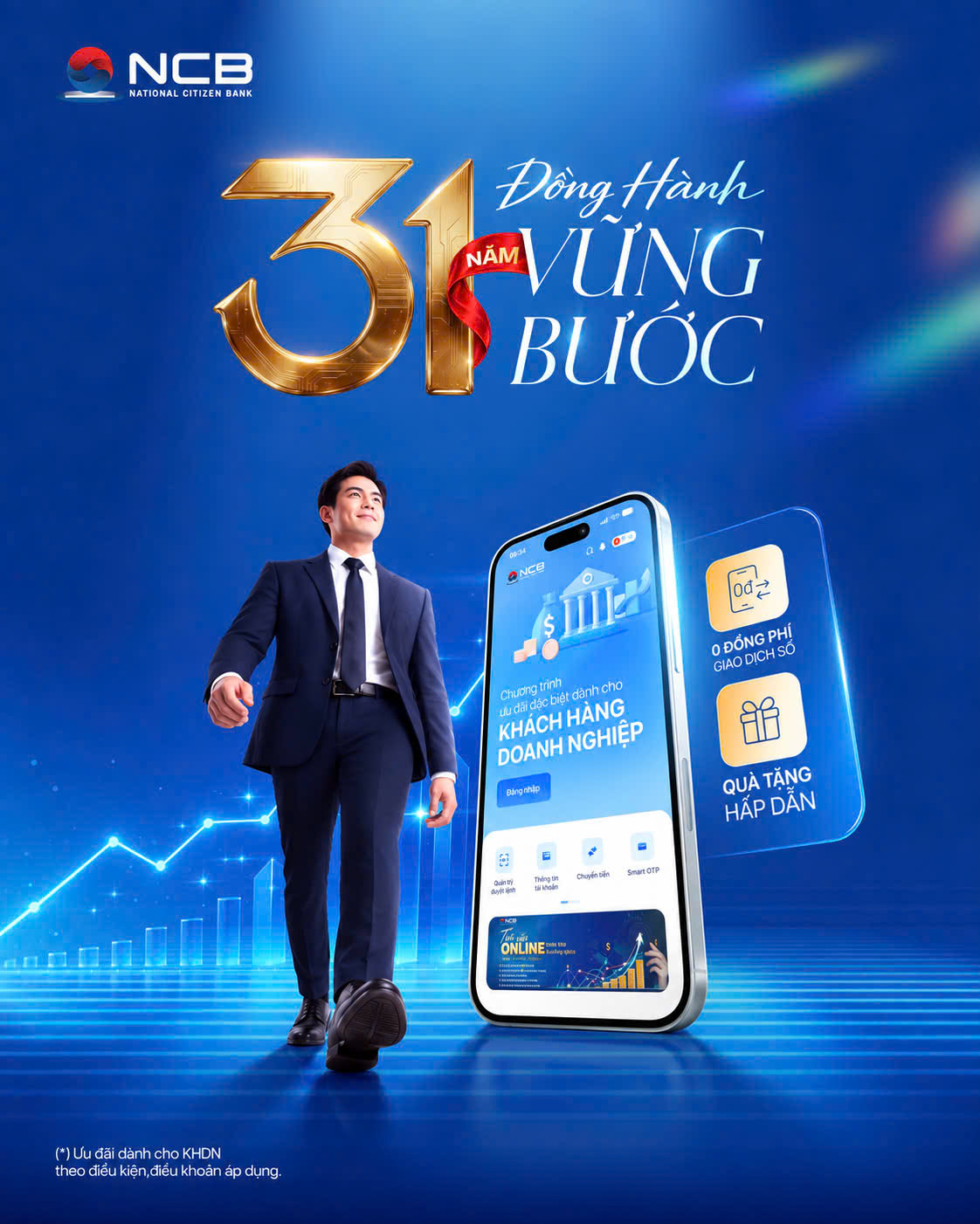 NCB TRI ÂN KHÁCH HÀNG – MỪNG SINH NHẬT 31 NĂM THÀNH LẬP