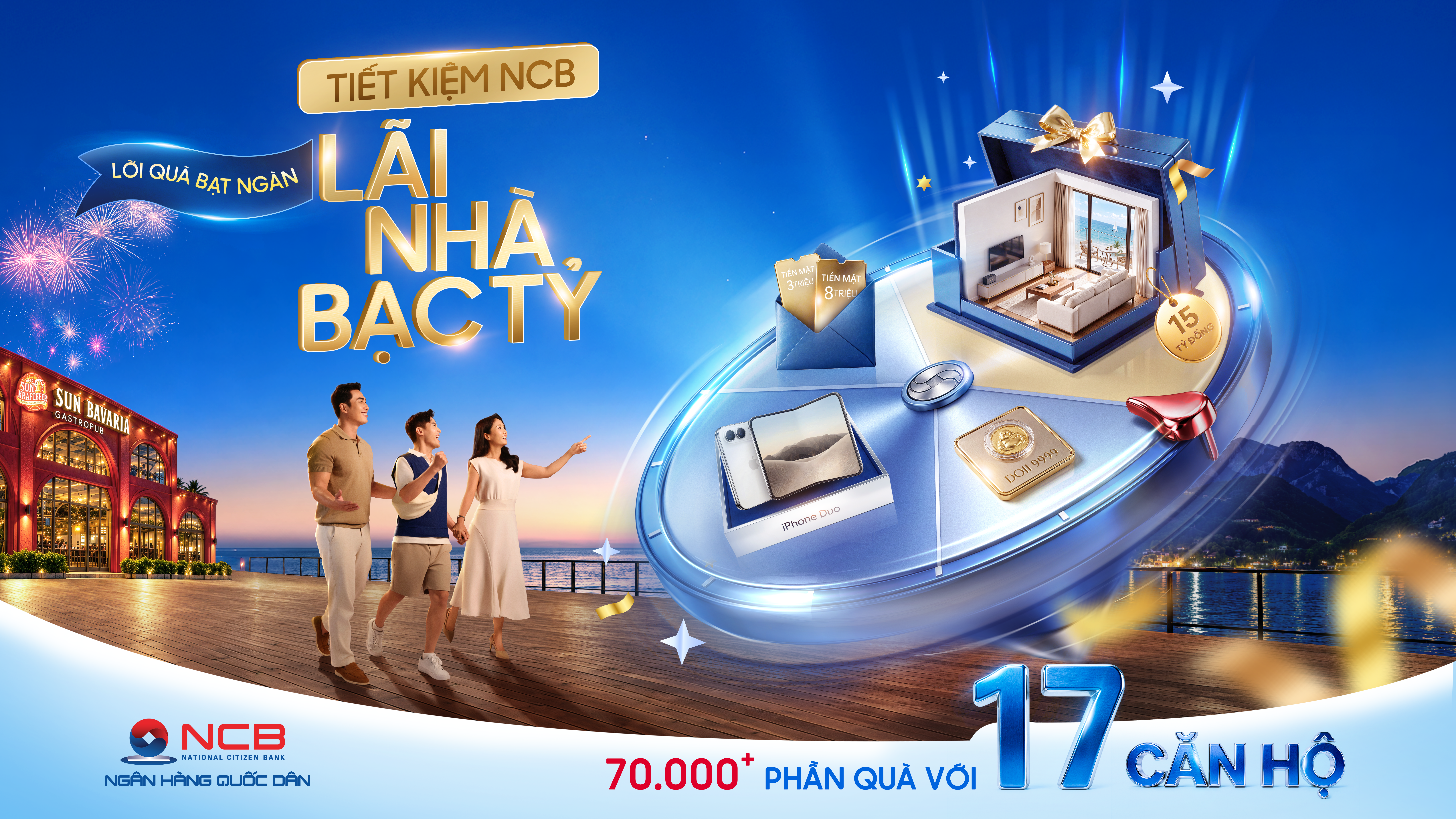 NCB triển khai chương trình “Lời Quà Bạt Ngàn, Lãi Nhà Bạc Tỷ” cho khách hàng gửi Tiết Kiệm Siêu Đặc Quyền