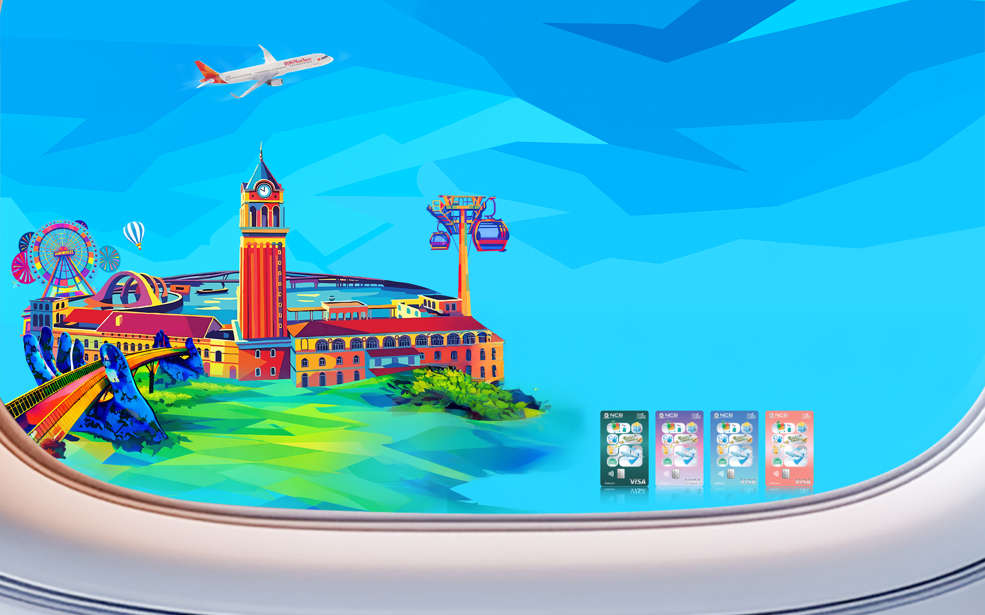 Thẻ tín dụng quốc tế NCB Visa Sun Paradise Land