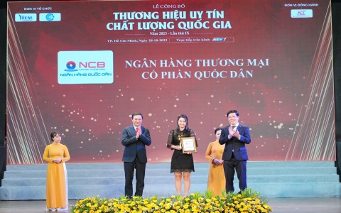 NGÂN HÀNG NCB LỌT TOP 10 THƯƠNG HIỆU UY TÍN - CHẤT LƯỢNG QUỐC GIA