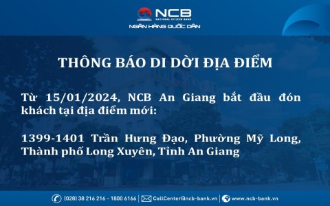 RELOCATION OF NCB AN GIANG