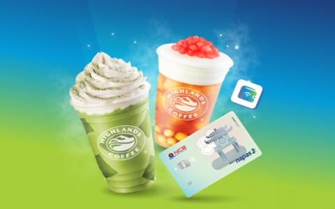 TOUCH NCB DOMESTIC DEBIT CARD TO GET A VND 20,000 DISCOUNT AT HIGHLANDS
