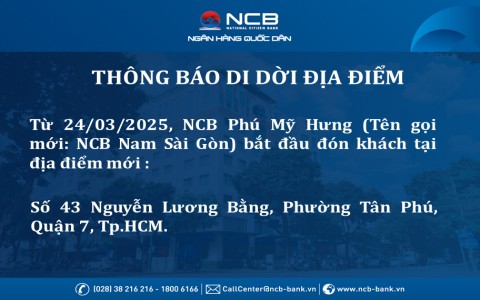 NCB Phu My Hung Renamed and Relocated