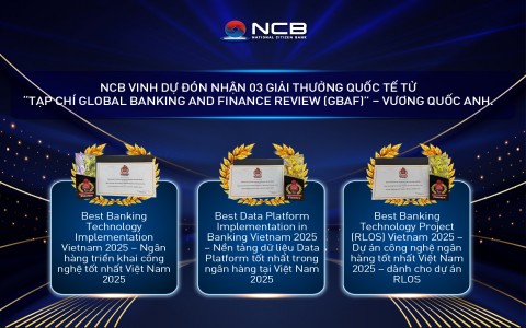 NCB Honored with Three International Awards, Affirming Its Strong Technological Advancement