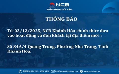 NCB Bank Officially Commences Operations of Khanh Hoa Branch from 03 December 2025