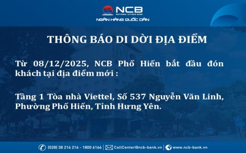 NCB Pho Hien Changes Transaction Location