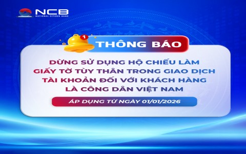 Announcement on Discontinuation of Passport as Identification Document for Account Transactions Applicable to Vietnamese Citizens