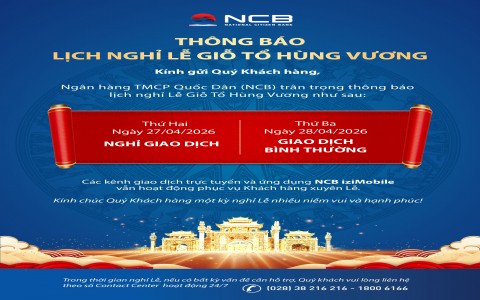 NOTICE OF HUNG KINGS COMMEMORATION DAY HOLIDAY SCHEDULE