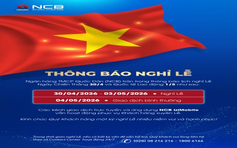THÔNG BÁO NGHỈ LỄ NGÀY CHIẾN THẮNG 30/4 VÀ QUỐC TẾ LAO ĐỘNG 1/5