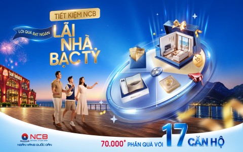 NCB triển khai chương trình “Lời Quà Bạt Ngàn, Lãi Nhà Bạc Tỷ” cho khách hàng gửi Tiết Kiệm Siêu Đặc Quyền